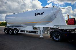 ППЦ материаловоз (мука, комбикорм)  BULL (45 м3, 3 отс., алюминий, 3 оси SAF, WABCO, без компр.)
