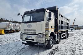 Самосвал FAW J6 (8x4) ПЖД, сухой фен б/у (2023 г., 55 860 км.) (1184)